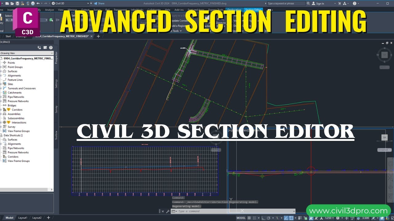 9.4 Как редактировать сечения с помощью редактора сечений в AutoCAD Civil 3D | Полный курс повыше...
