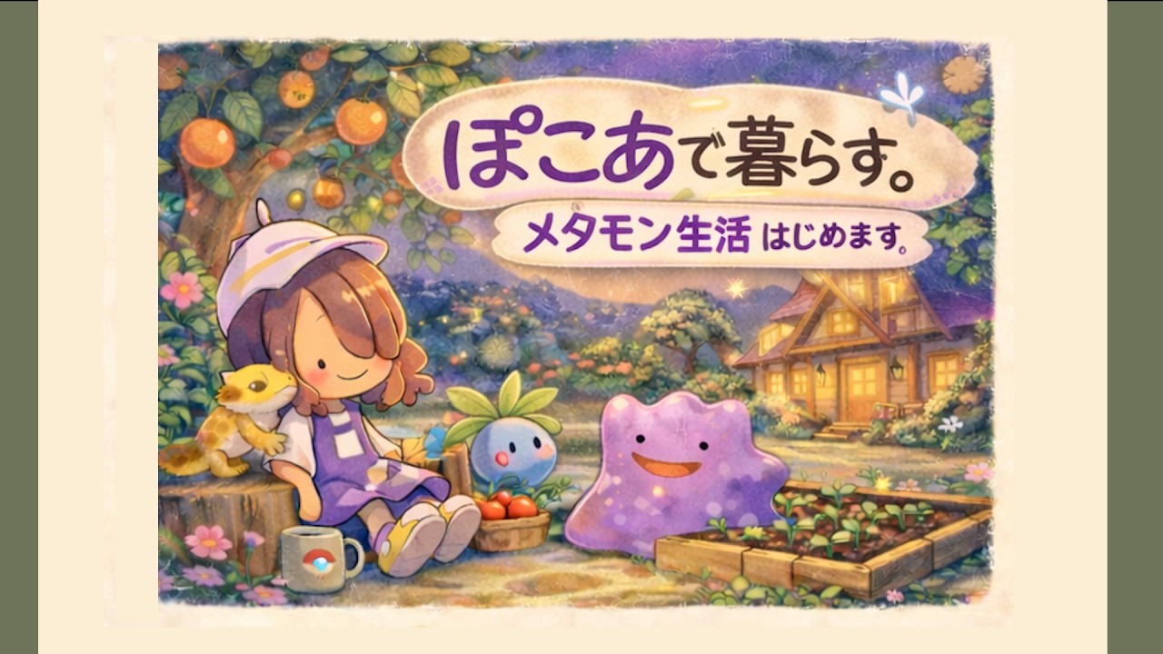 【ぽこ あ ポケモン】あつ森配信前にゆめしま行く🌿5日目