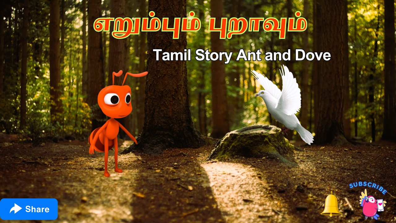 Tamil Stories | புறாவும் எறும்பும் கதை | Dove & Ant | #tamilrhymes | #tamilrhymes | @AmbuluKutty |