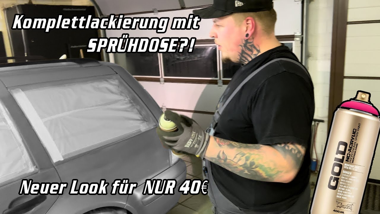 Klappt das?! Komplettlackierung Montana Gold Sprühdose! | Neuer Look für 40€ | VW Bora 1.9TDI Artcar
