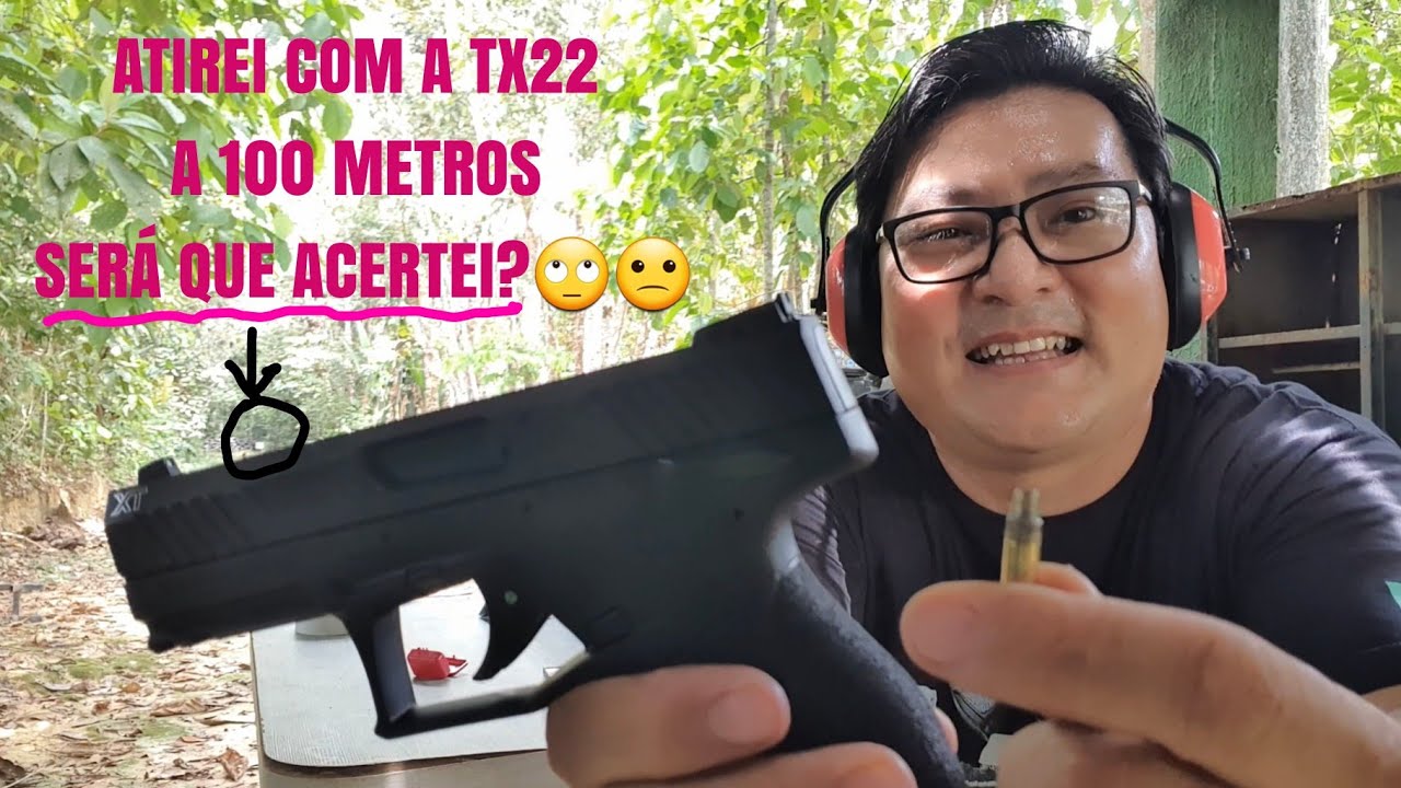 ATIREI A 100 METROS COM A TX22  SERÁ QUE CONSIGO ACERTAR?CBC HIPER E TARGET.