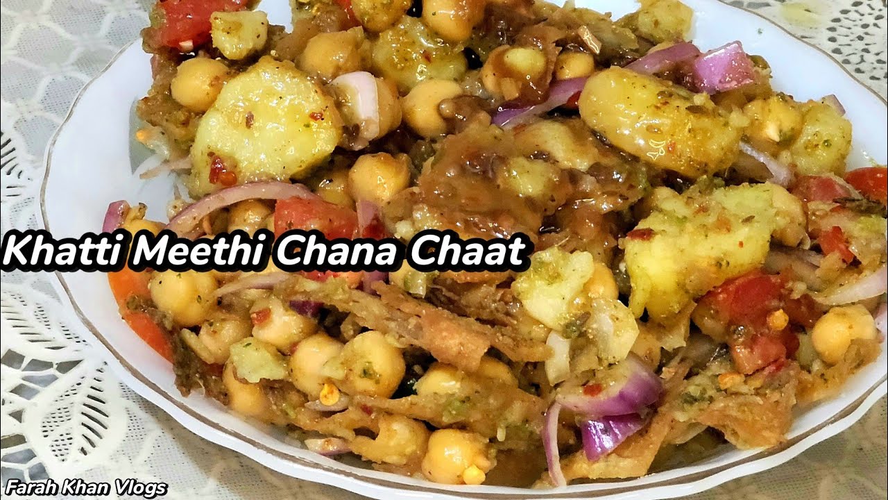 Khatti Meethi Chana Chaat Recipe Farah Khan Vlogs K Sth.