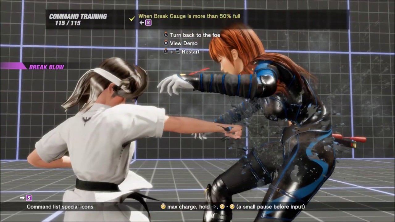 Dead or Alive 6 - Hitomi Move List (Command Training / Secret Moves)