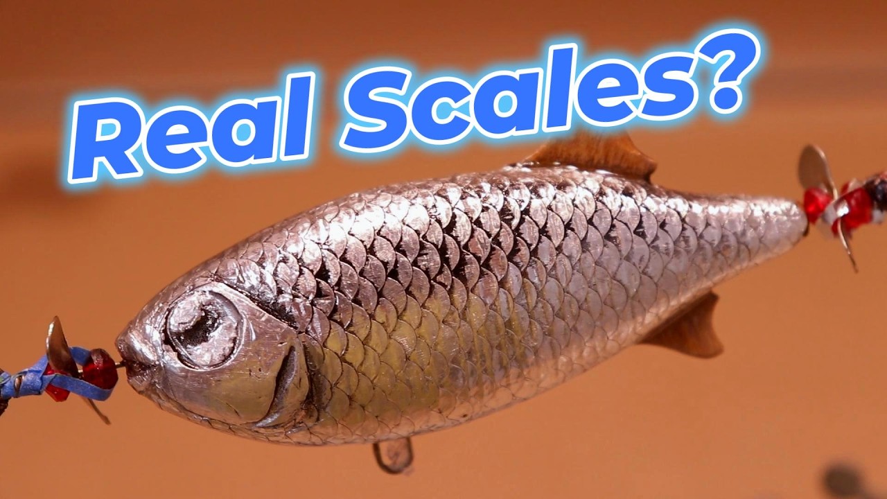 How to Add Realistic Fish Scales to Handmade Fishing Lures (Saltwater Baitfish Look!) #fishing