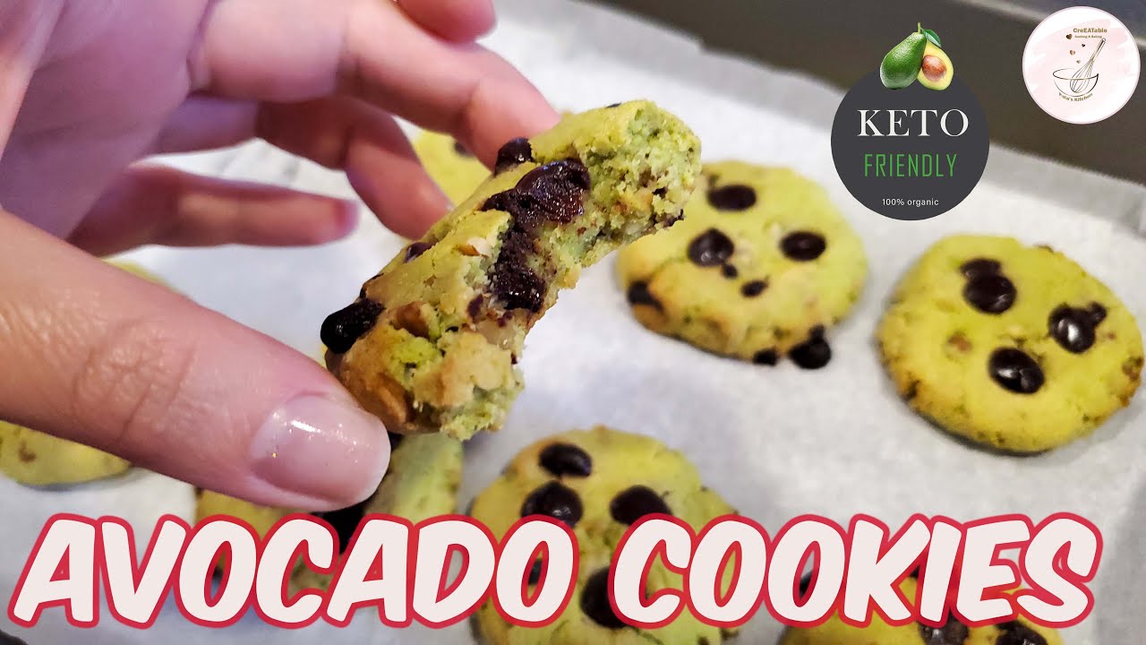 SUPER EASY AVOCADO COOKIES KETO | Jak Zrobić Ciasteczka KETO z Awokado | Grinch Cookies