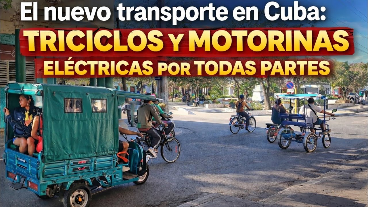 El nuevo transporte en Cuba: triciclos y motorinas eléctricas por todas partes