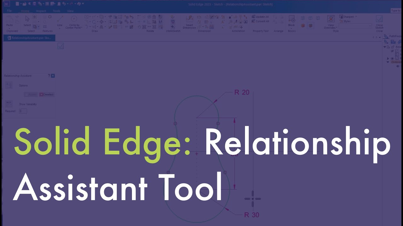 Solid Edge Relationship Assistant Tool
