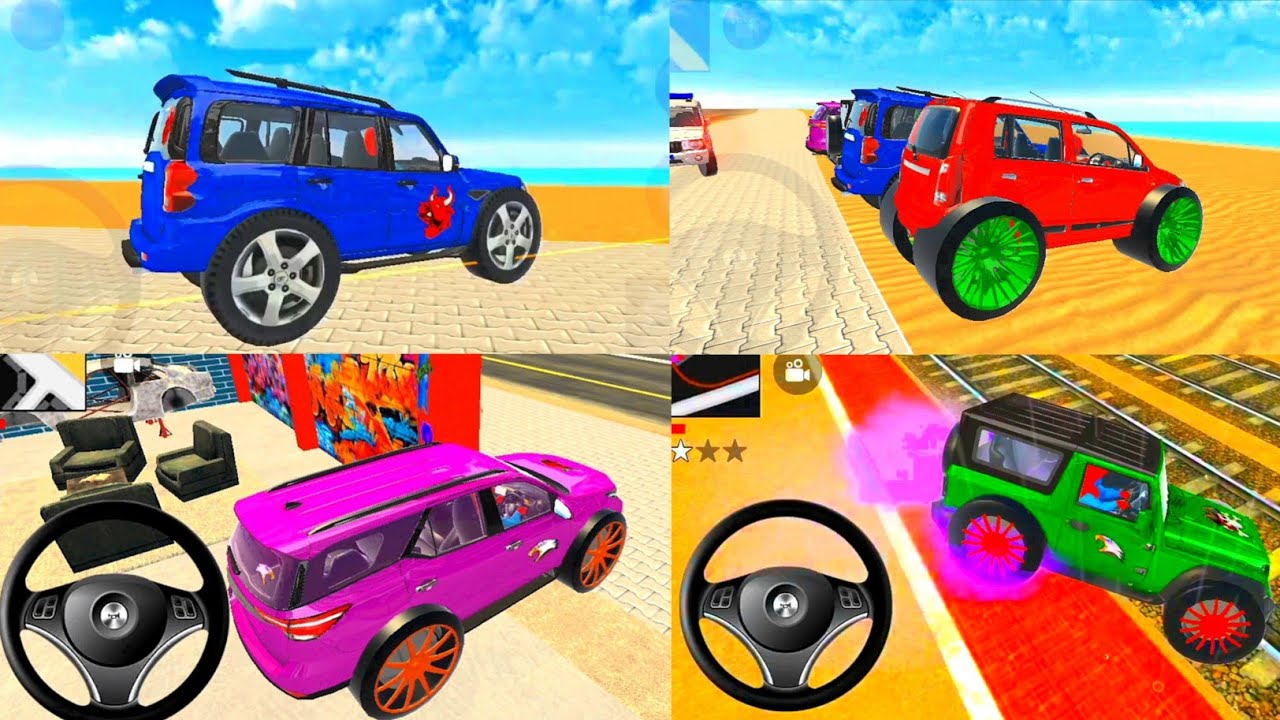 Full Modified💥Ultimate Car Collection💥 Indian Theft Auto Sim✅️ Thar + Scorpio♏ Wagnor Car + Fortuner