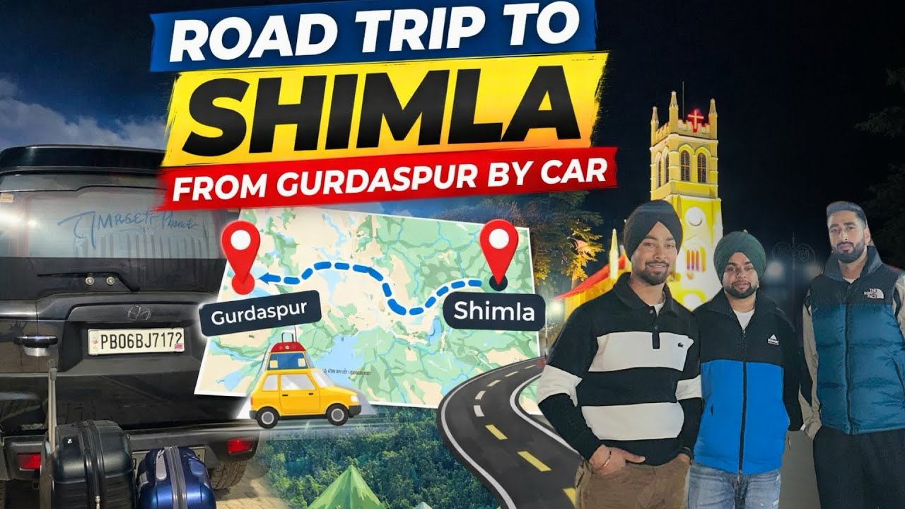 Road Trip to Shimla 🚗 | Gurdaspur To Shimla By Car | Full Journey Vlog” ⛰️