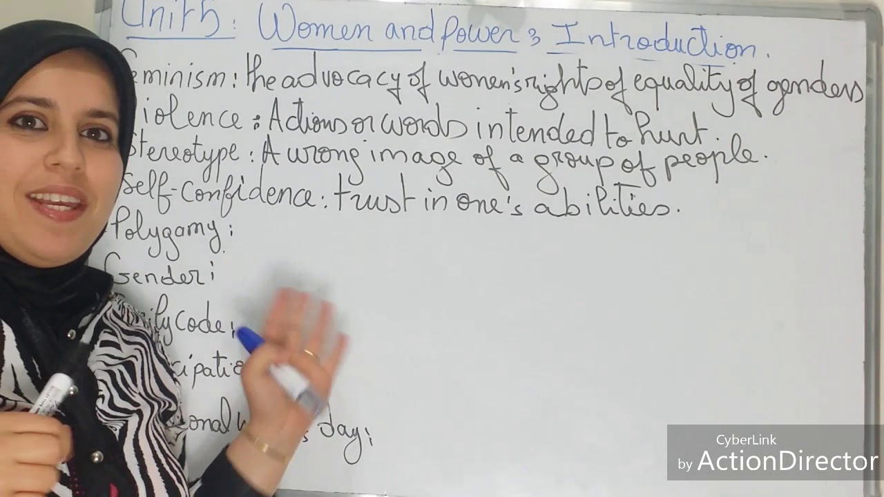 Unit 5 : Women and power , introduction
