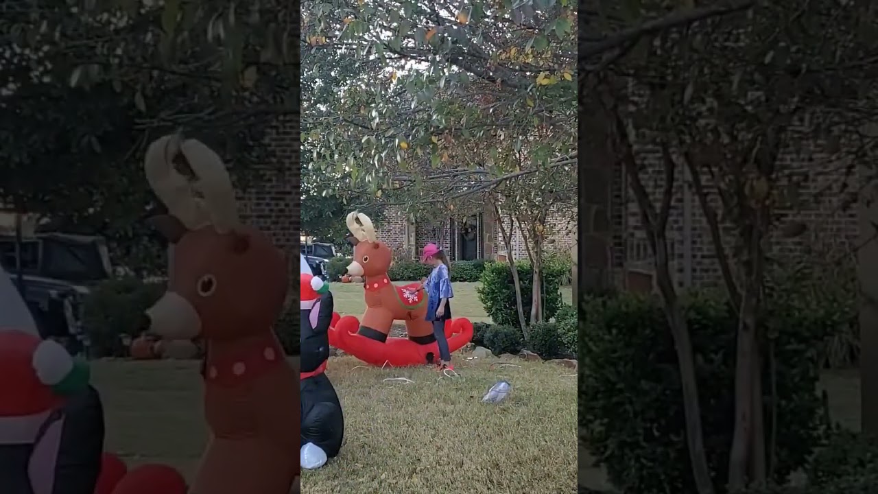 Christmas Inflatables Santa Snowman Hot Air Balloon