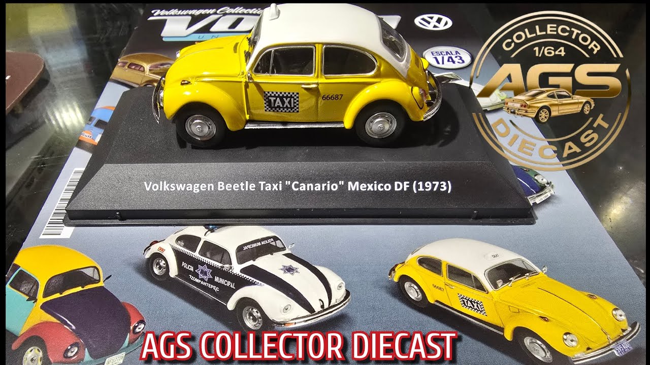 Volkswagen Beetle Taxi Canario 1973 Mexico D.F. Planeta DeAgostini #Vocho #hotwheels 