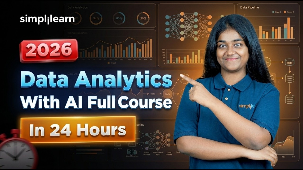 Data Analytics With AI Full Course 2026 [FREE] | Data Analytics With AI Tutorial | Simplilearn