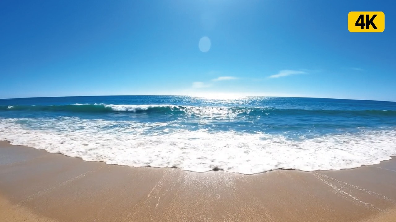 4K, Deep Sleep Ocean Waves ASMR (Screen Darkens After 1H), 10 Hours, 숙면을 위한 파도소리