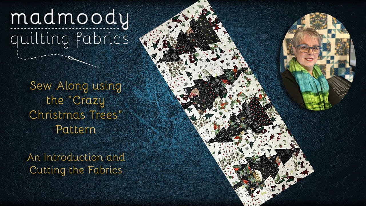 Дорожка для стола Crazy Christmas Tree. Часть 1. Сшить вместе с Филлис для Mad Moody Quilting Fab...