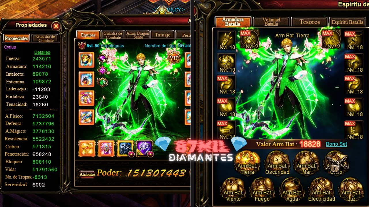 Legend Online • 87Mil Diamantes Llegamos A 150 Millones De Poder Y Casi 19k En Teseo