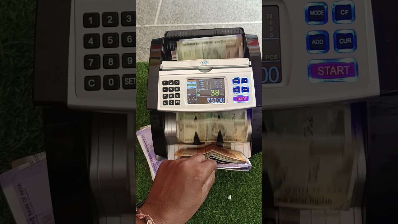 TVS Mix Note Counting Machine With Fake Note Detector #youtubeshorts #ytshorts #cashcounting #shorts