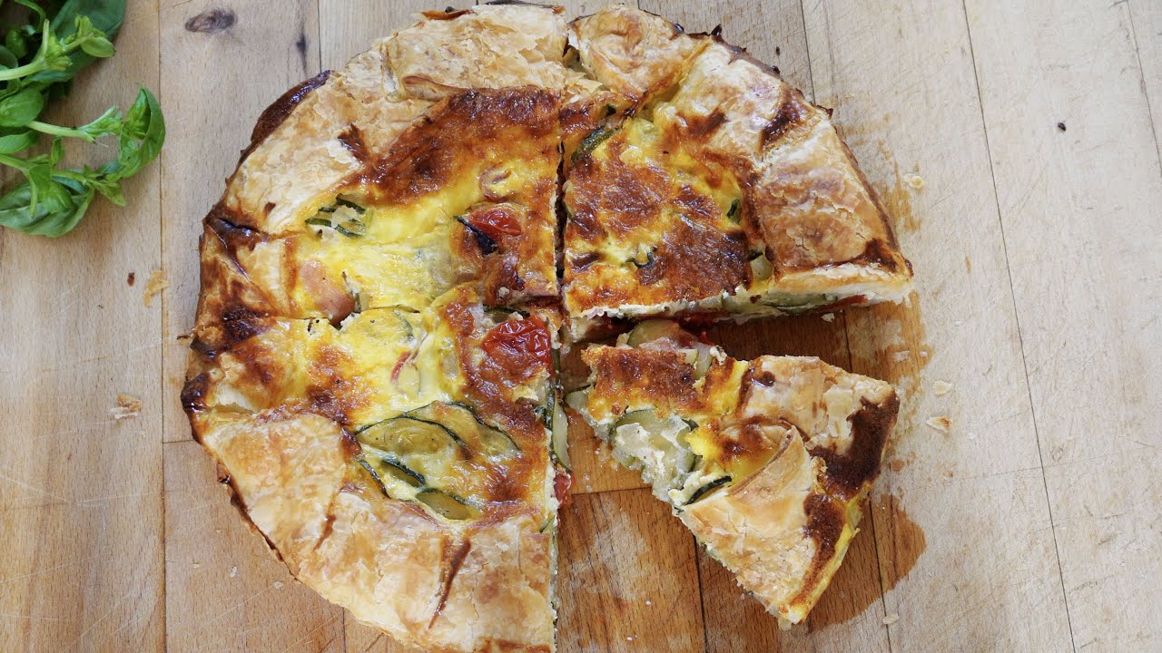 Quiche courgettes lardons 🥓 spécial Télétravail (10min de préparation CHRONO) 😱