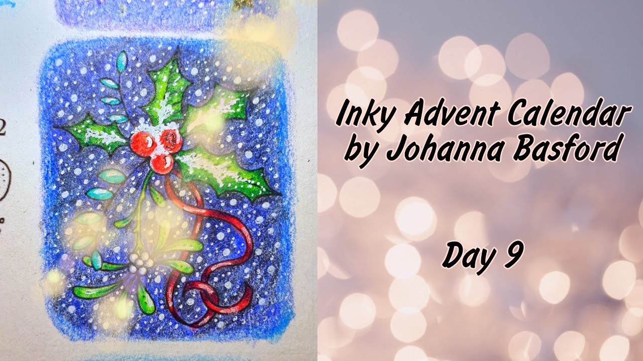 Inky Advent Calendar by Johanna Basford. Day 9 Speedcoloring / Раскраска-антистресс