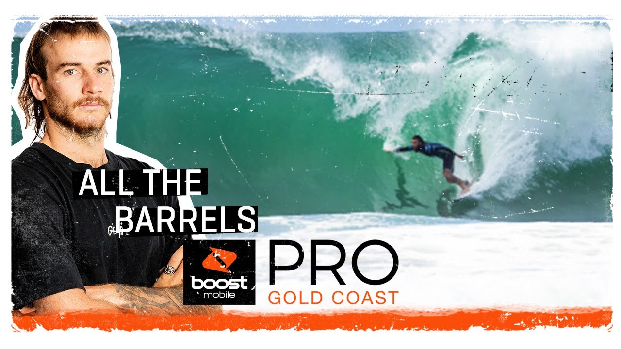 ALL THE INSANE BARRELS from the Boost Mobile Gold Coast Pro at South Stradbroke Island!!!