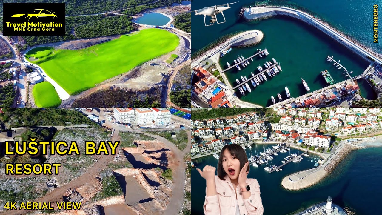 LUŠTICA BAY Novi Grad se Gradi Zima 2023/4 - LUŠTICA BAY Resort [4K Aerial View] MNE Crna Gora