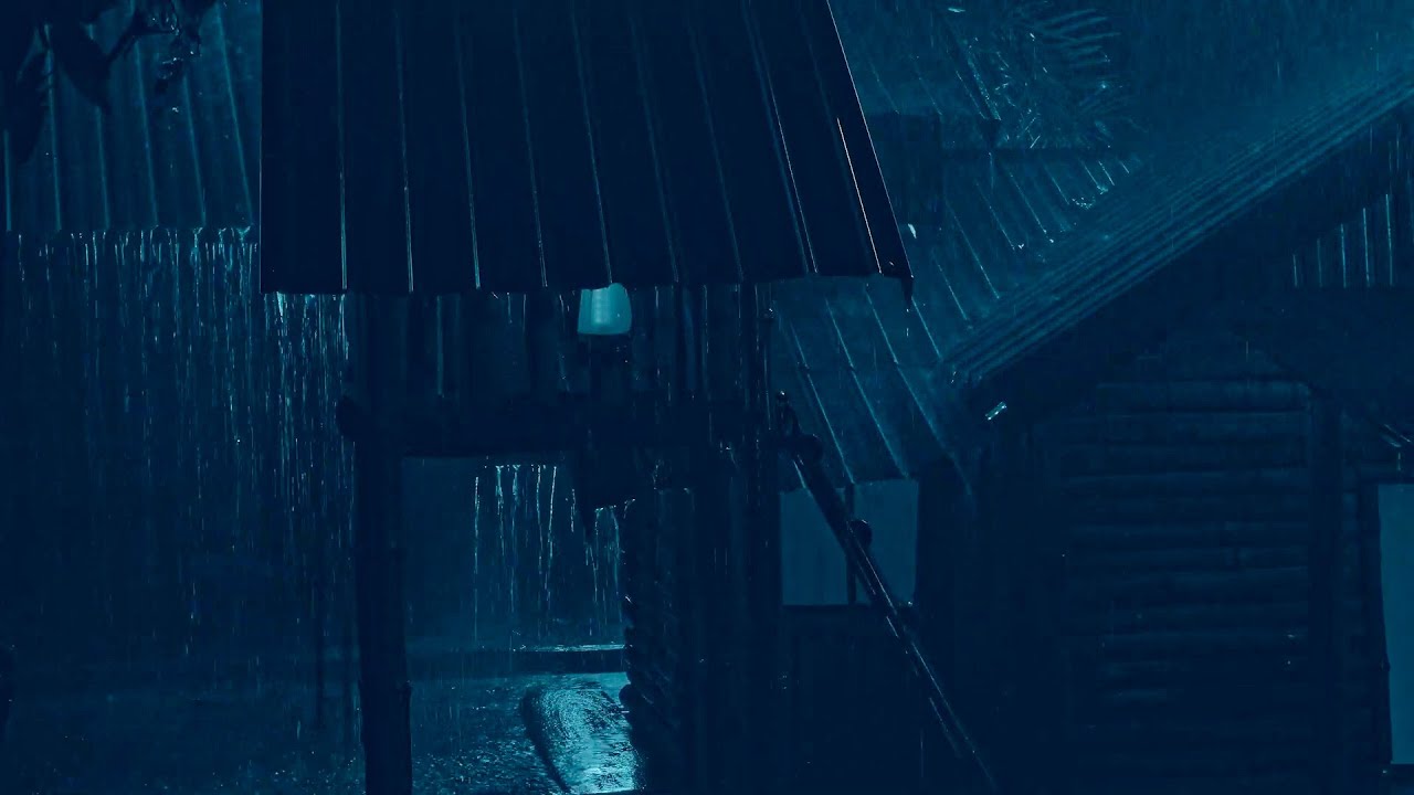 Relax Your Mind with Rain Sound on a Tin roof & Gentle Thunder at Night | Deep Sleep Rain ASMR🌧️