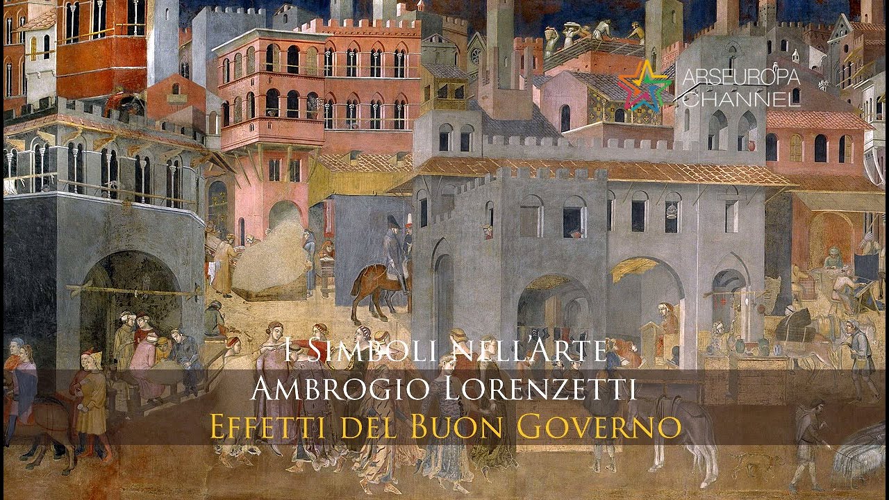 Effetti del Buon Governo in città e in campagna - Ambrogio Lorenzetti - I SIMBOLI NELL'ARTE