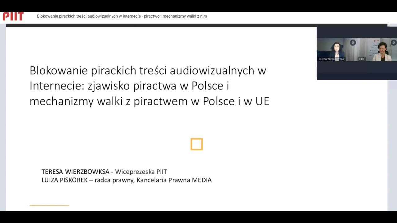 Webinarium PIIT: Blokowanie pirackich treści audiowizualnych w internecie