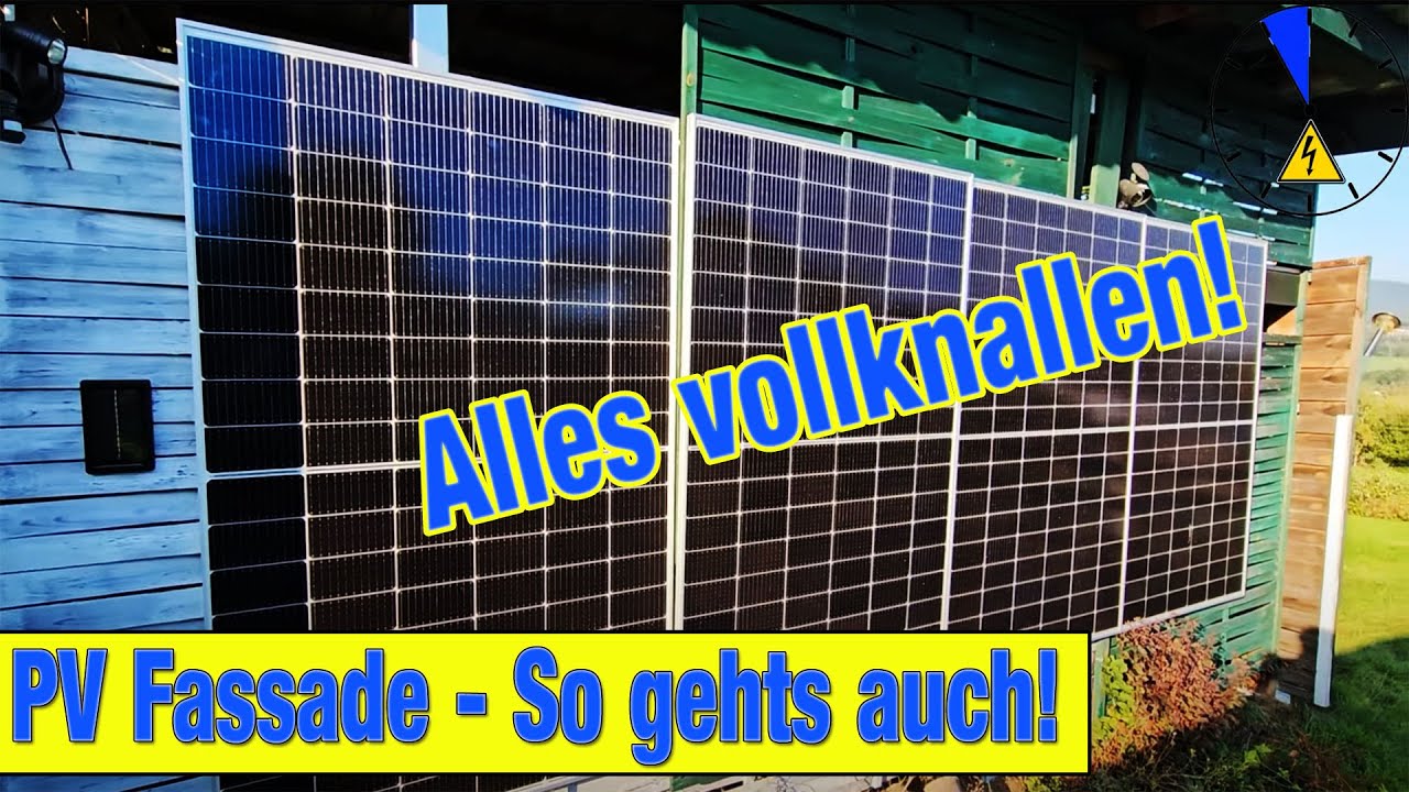 Billige Fassaden PV Lösung mit Draht Befestigung!