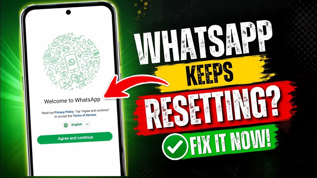 WhatsApp shows welcome → agree and continue every time you close app