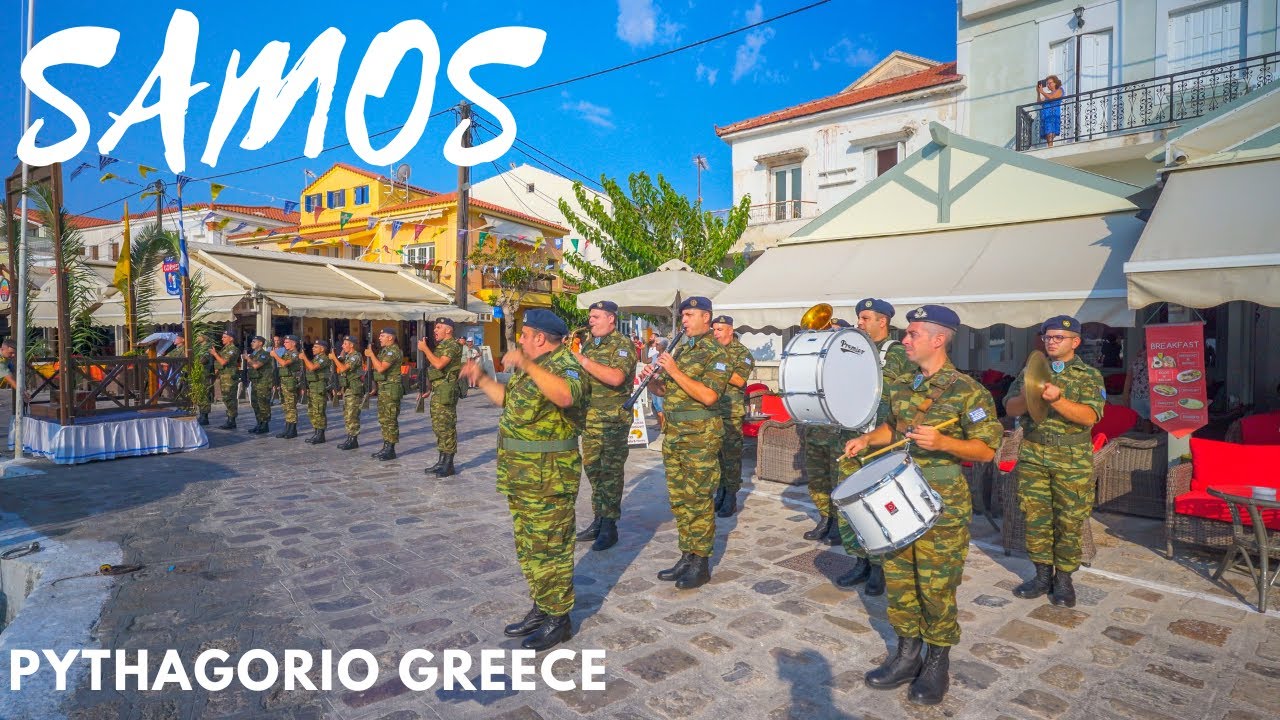 Samos Pythagorio 6 August 2022 Greek Army Flag Raising Σάμος Πυθαγόρειο 6η Αυγούστου 'Επαρση Σημαίας