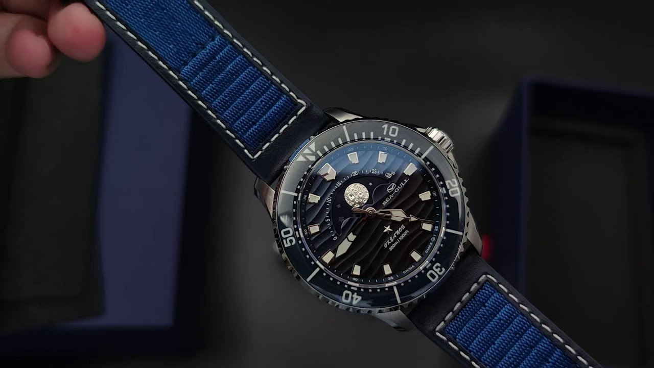 Seagull Rising Moon Ocean Star Pro Unboxing – Stunning Big Moonphase Automatic Watch!
