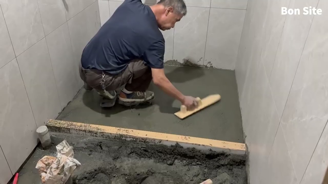 工具換新! 軟底工程 | 地磚貼30*60 | 磁磚完美跟牆壁磁磚對縫