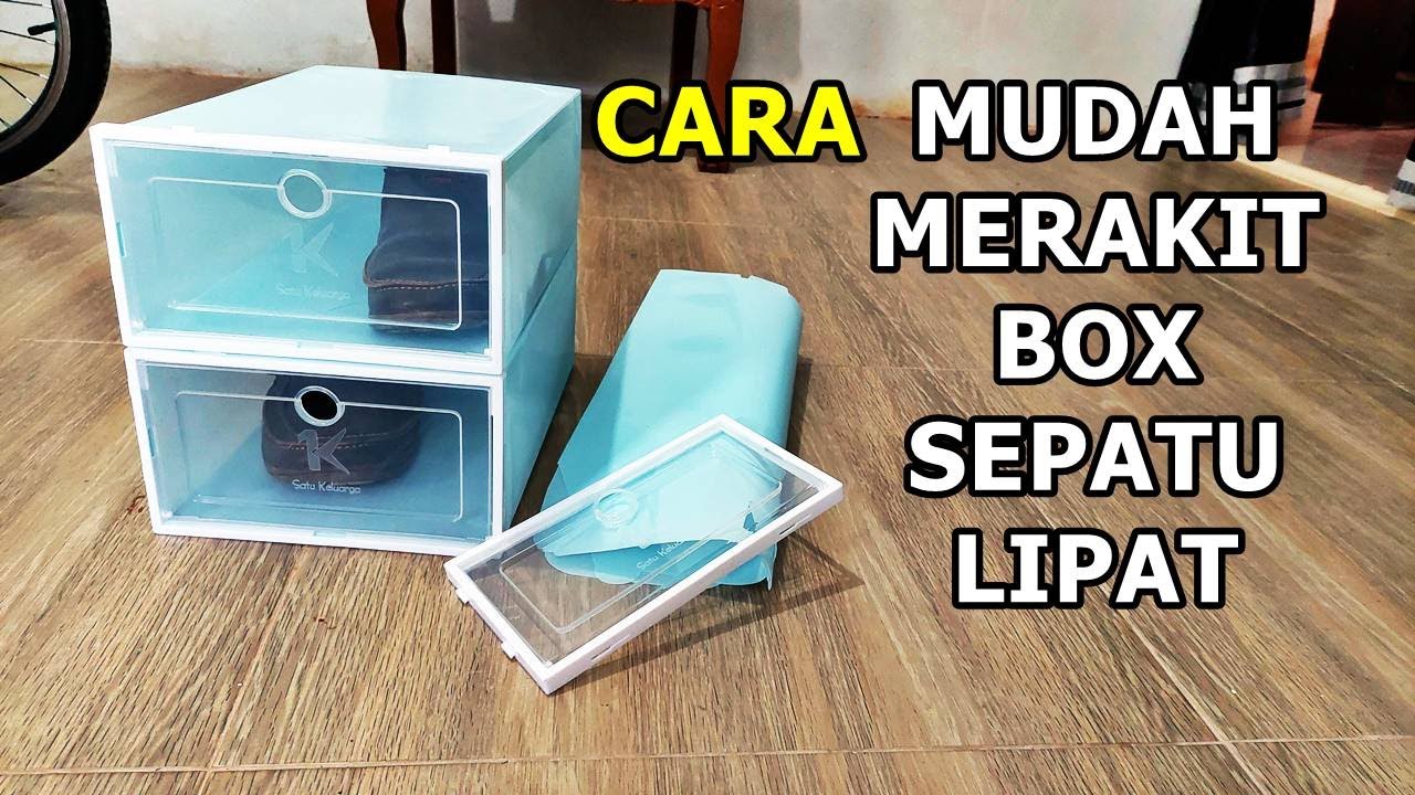 CARA MEMASANG KOTAK SEPATU LIPAT PLASTIK