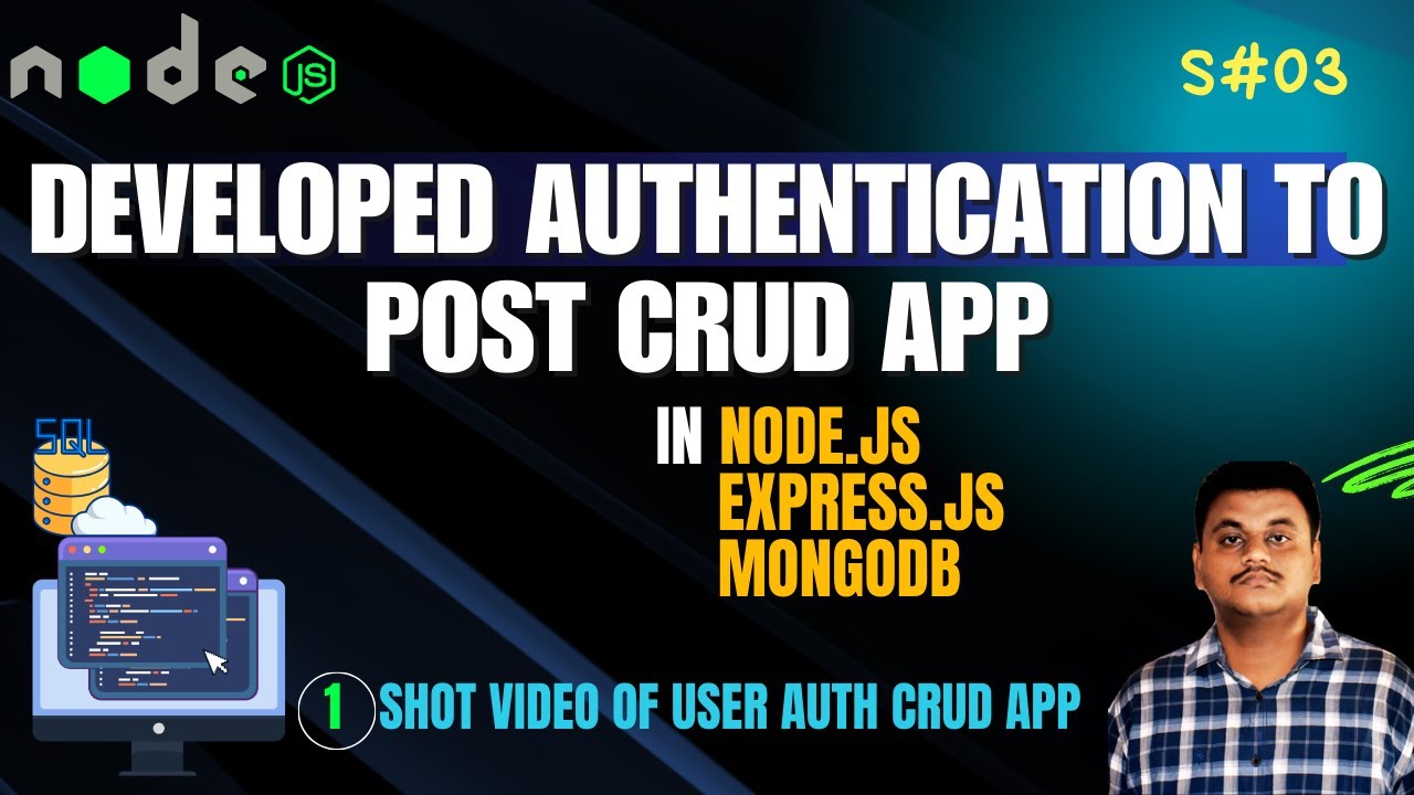 #2 Developed Backend User Auth of Post CRUD App in Node.js, Express.js & MongoDB