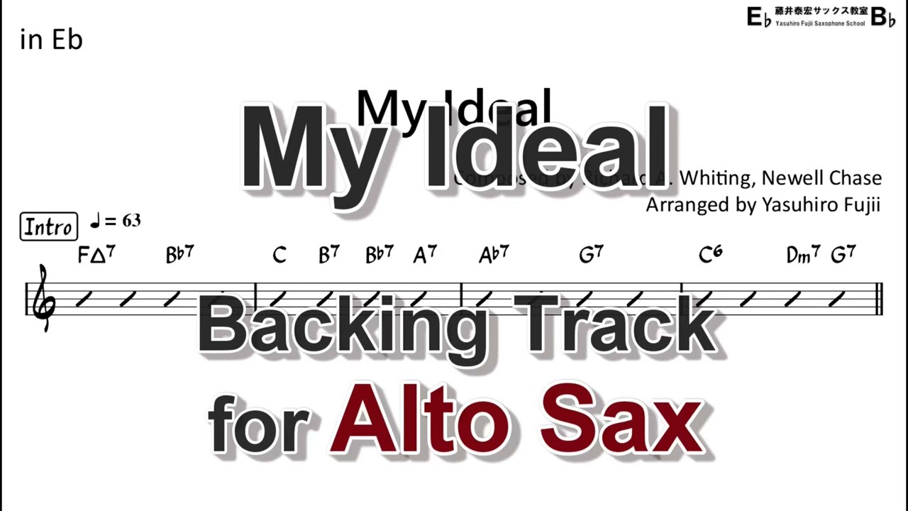 My Ideal - Backing Track with Sheet Music for Alto Sax