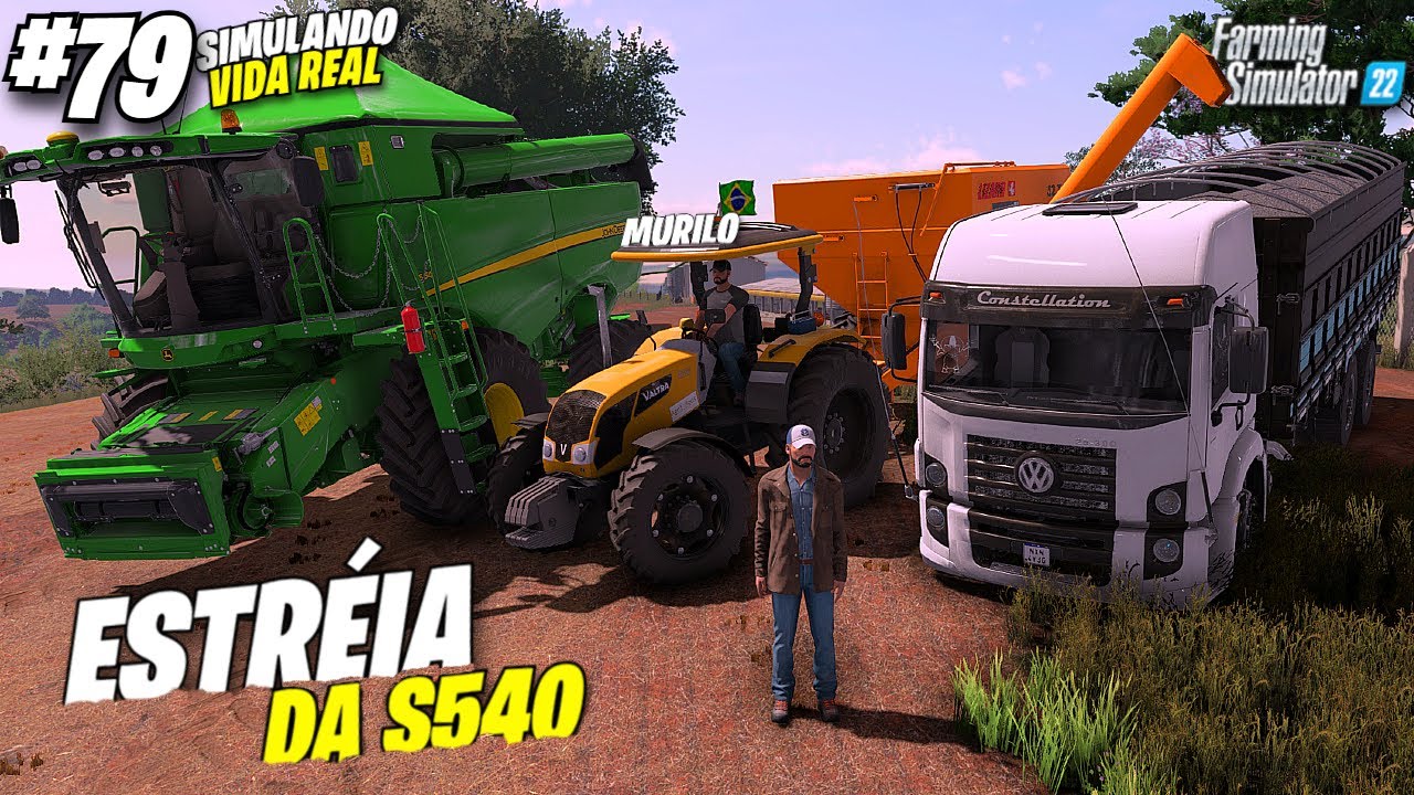 ESTREAMOS NOSSA NOVA COLHEITADEIRA│Valtrinha Na Bazuca?│Farming  Simulator 22│Fazenda Madureiro #79