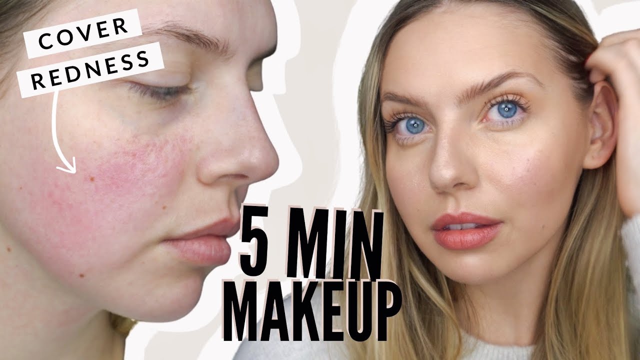 5-Minute Makeup To Cover Up Redness (+ Rosacea) | Using ONLY Clean Makeup