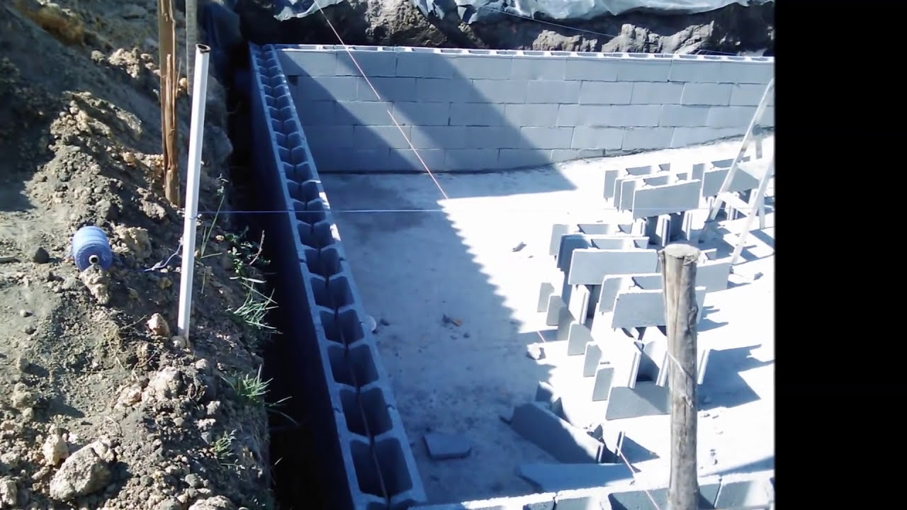 Como fazer piscina em bloco de cofragem armado ferro 10