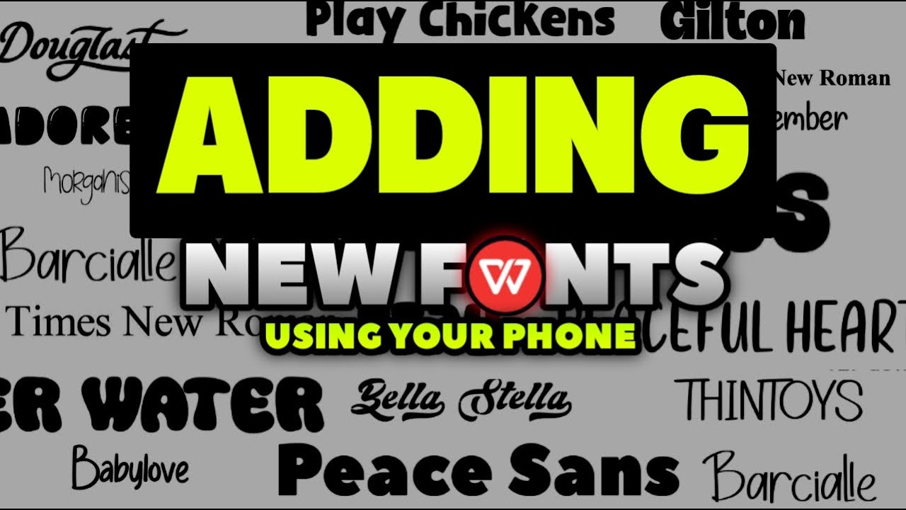How to add new fonts in the WPS Office app (using your phone)
