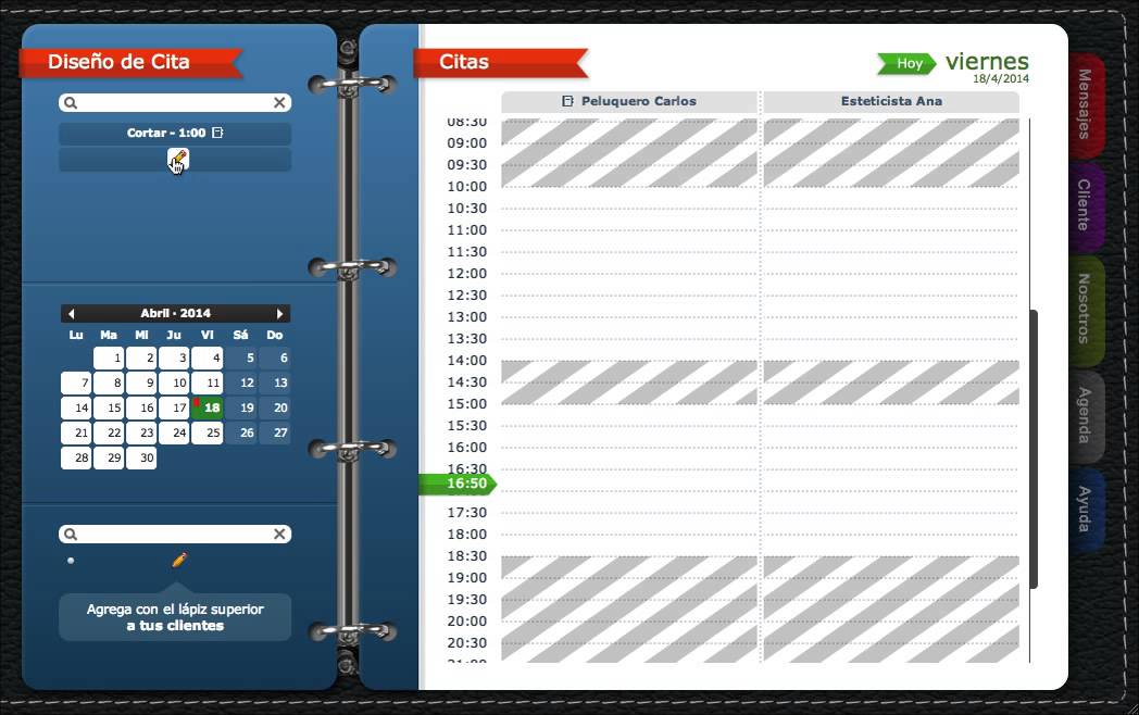 Agenda m&uacute;ltiple, configuraci&oacute;n y uso