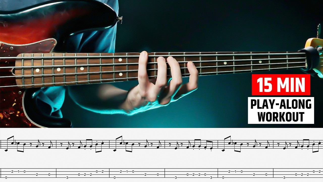 15 MIN Bass Technique Workout - Finger Alternating, Hammer On, Ghost Notes & More