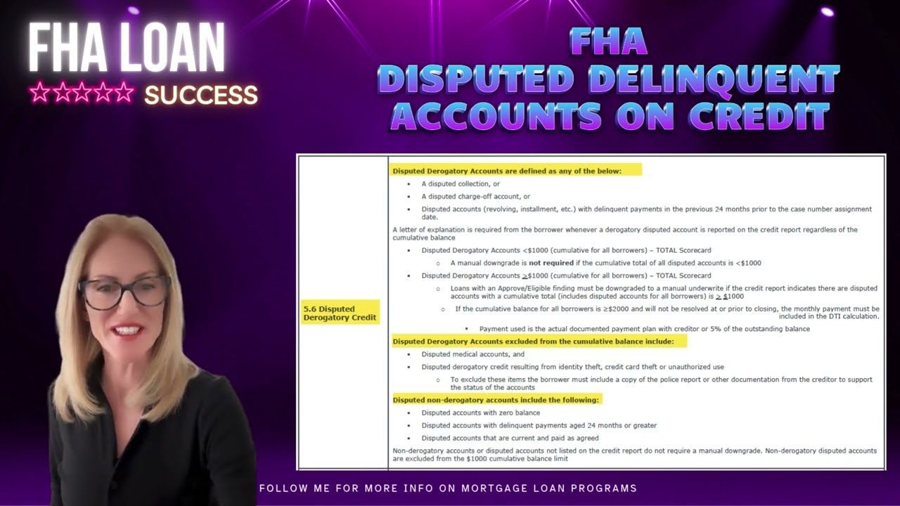 FHA Guidelines on Disputed Accounts | What You Need to Know!