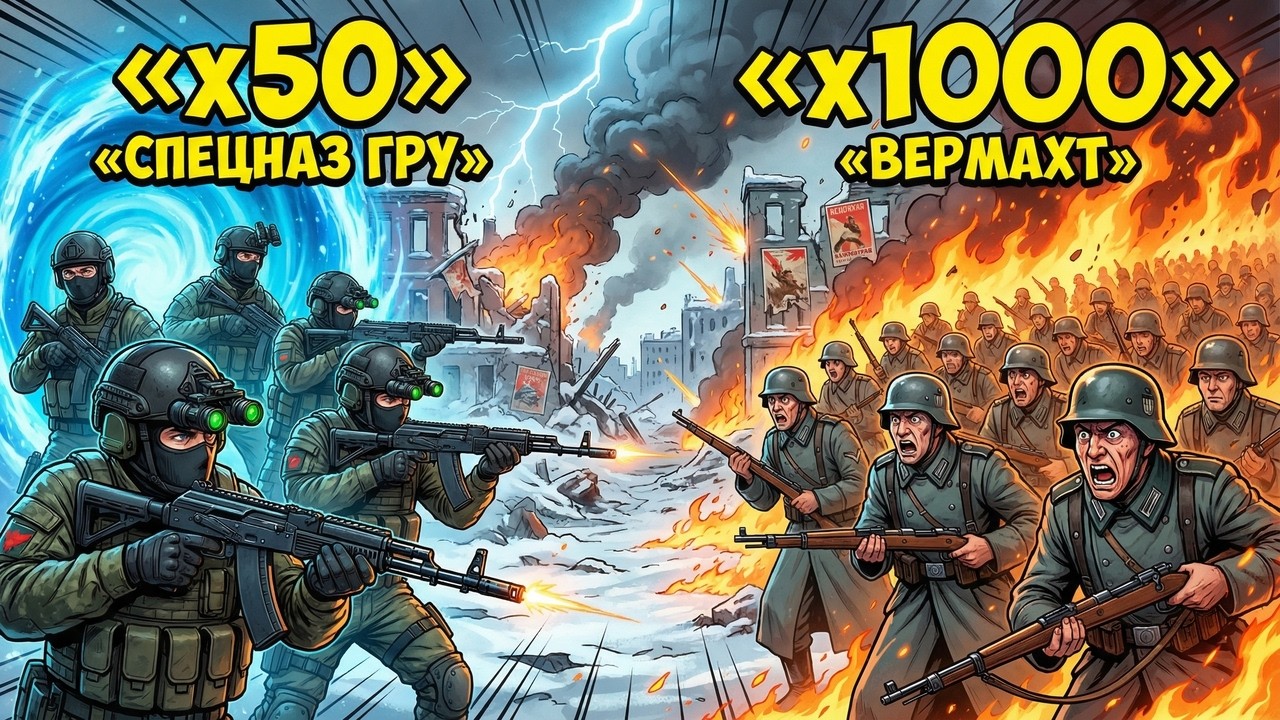 ЧТО ЕСЛИ 50  СПЕЦНАЗОВЦЕВ ГРУ ПОПАЛИ В БЛОКАДНЫЙ ЛЕНИНГРАД?