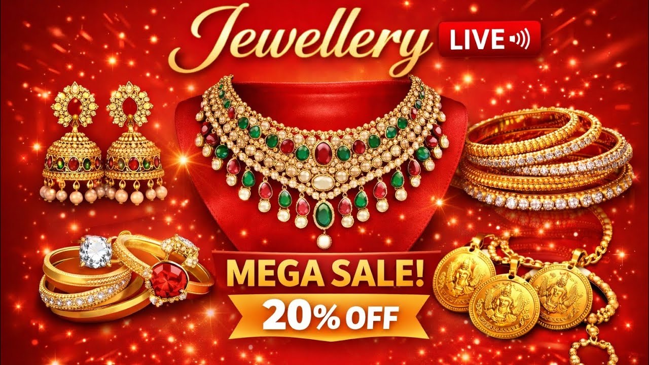 Jwellery Live..at 20% off for 24hrs only...9310575796 #youtube #onlineshopping