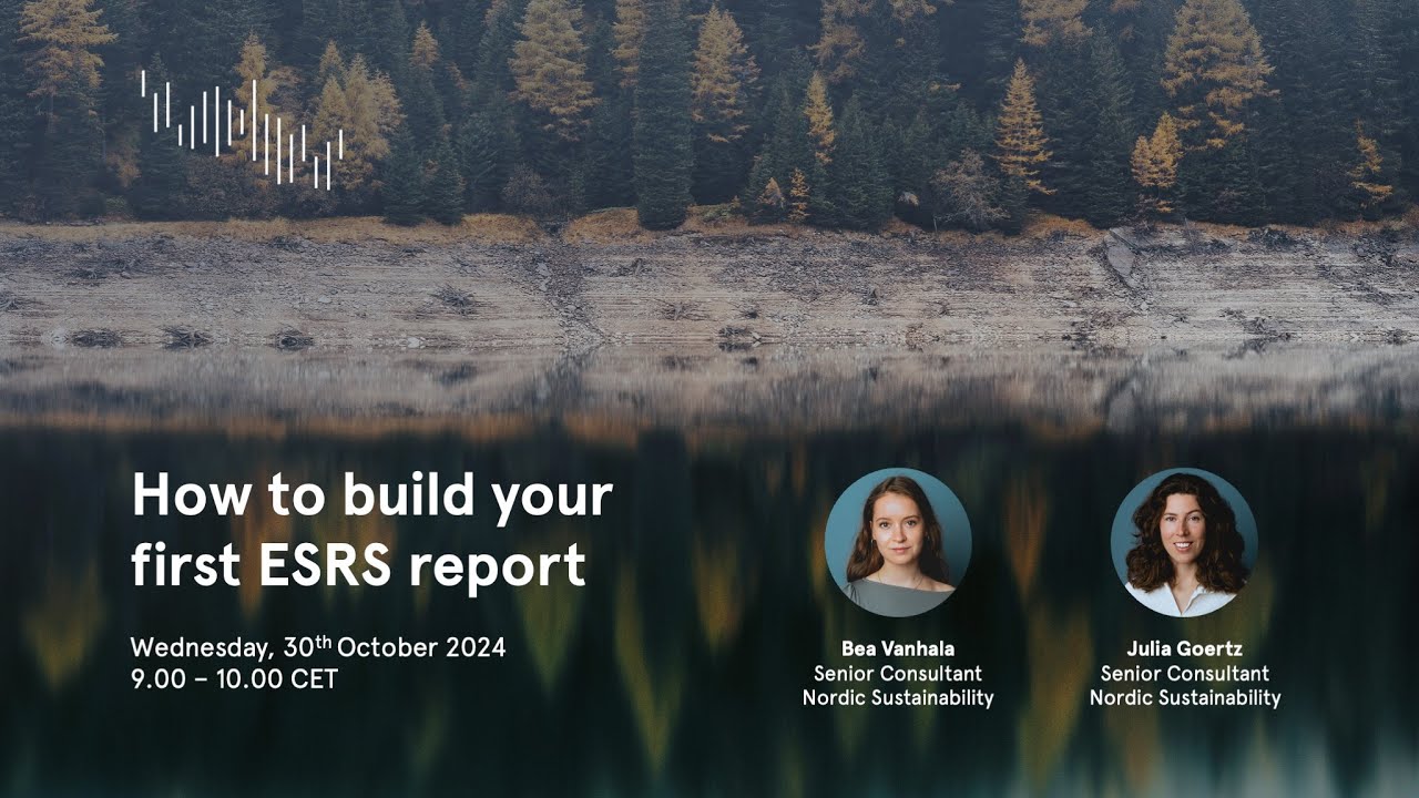 How to build your first ESRS report