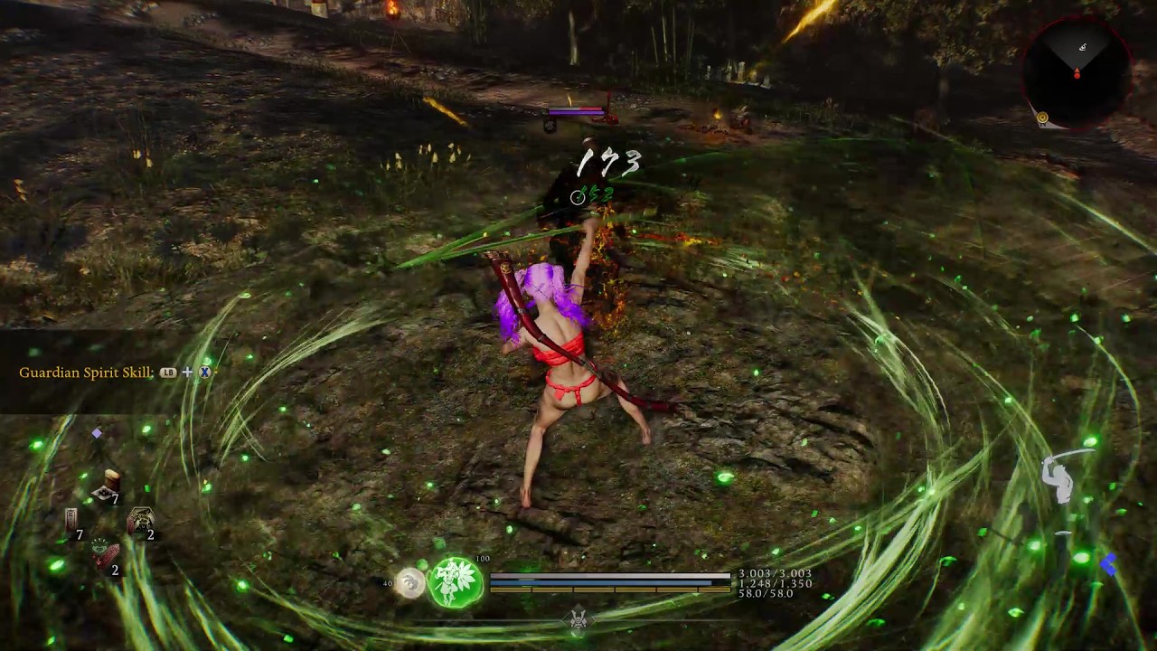 Nioh 3 Windmill Wind Demonstration Advanced Spear Martial Art
