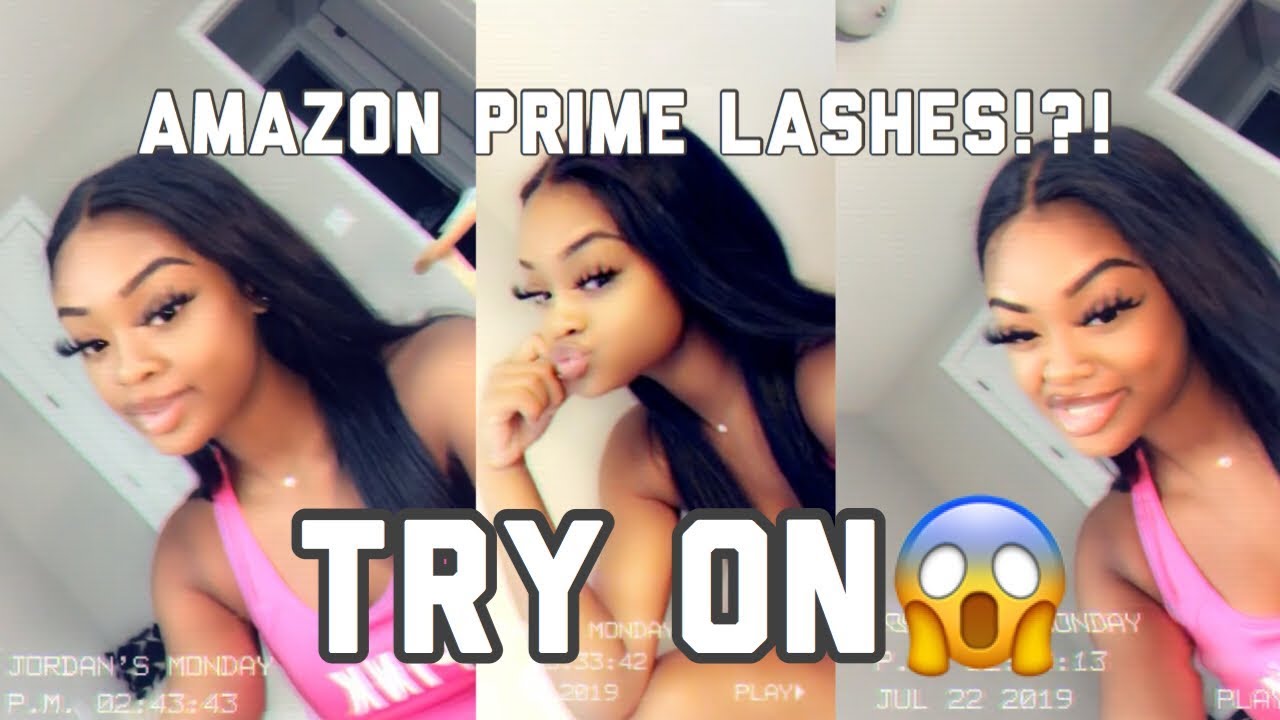 AMAZON PRIME 25mm LASH TRY-ON! DRAMATIC 3-PACK LASHES $14| Jordan Simone