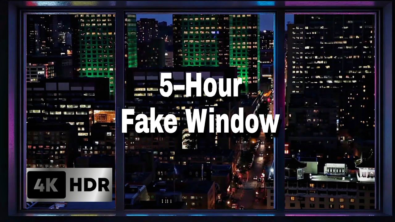 5-Hour City Window View  | Urban Ambience