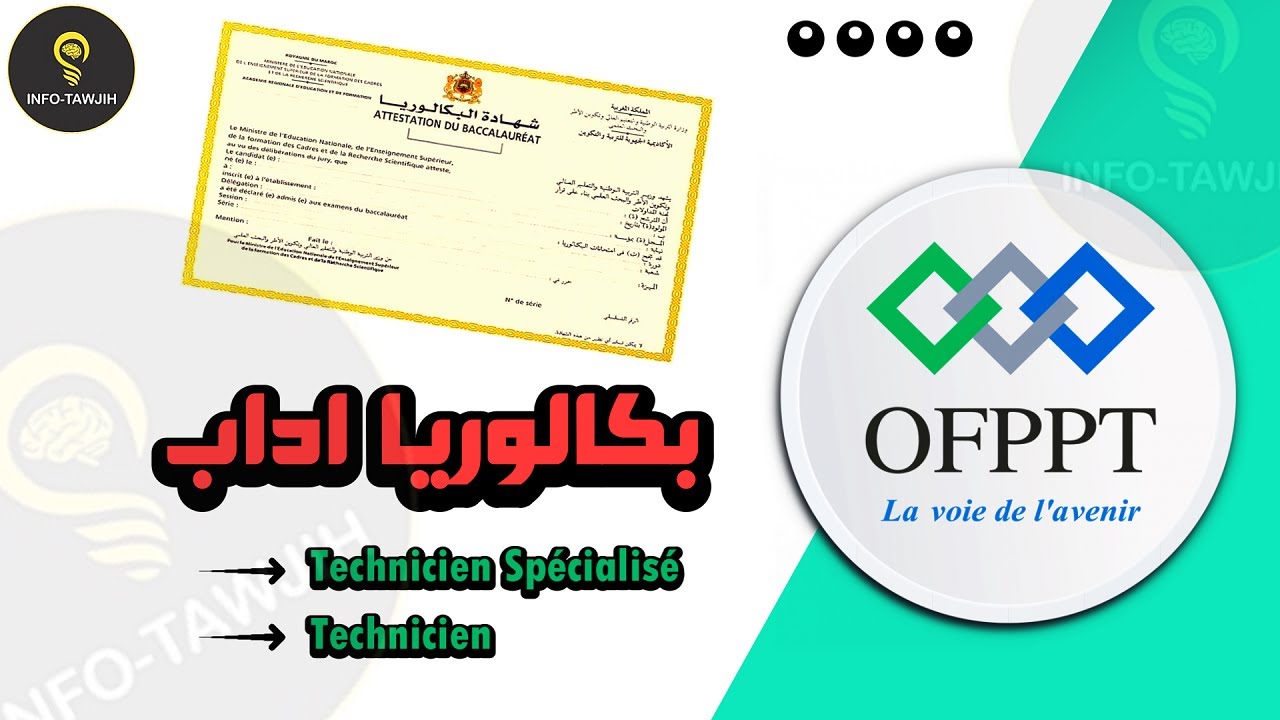 التسجيل في التكوين المهني بالباك اداب او نيفو باك اداب OFPPT.